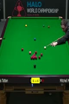 斯诺克世锦赛资格赛128进96克里斯·托顿7-10米切尔·曼恩(第二阶段)20250407