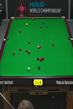 斯诺克世锦赛资格赛128进96阿米尔·萨克霍什2-10马特乌斯·巴拉诺夫斯基(第二阶段)20250407